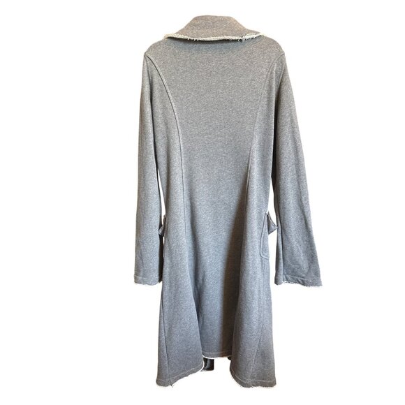Anthropologie Millard Fillmore MF-13 Gray Cotton Long Coat M Boho Hippie Y2K - Picture 2 of 10